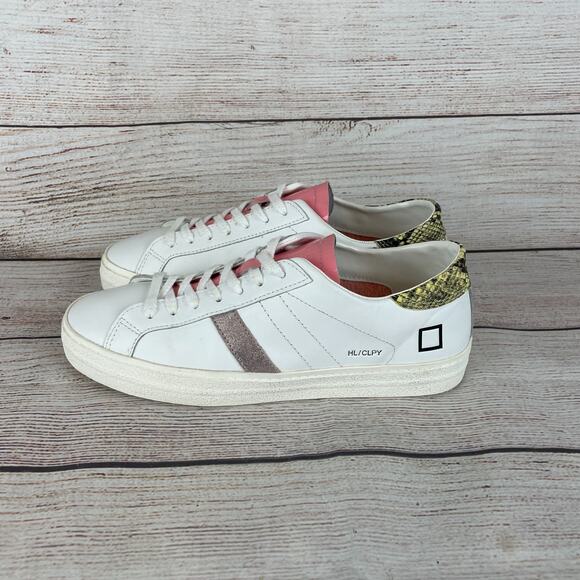 D.A.T.E, Hill/Go Ply Sneakers Unisex, EU 41 US M 8 W 9 Low-Top White/Pink/Silv - Picture 6 of 9